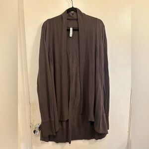 Athleta mauve Pranayama wrap cardigan